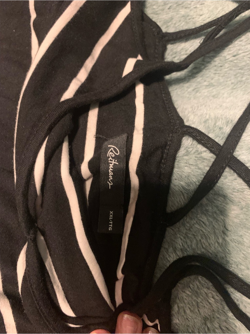 Reitmans Black and White Striped Spaghetti Strap Tank - Picture 3 of 3